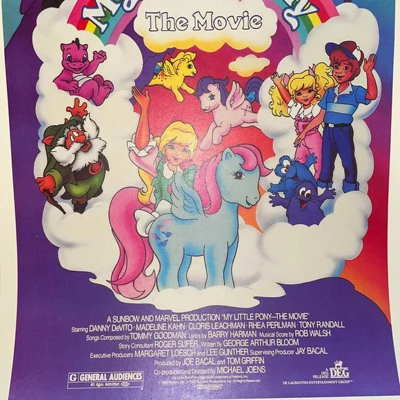 1980s Gen 1 MY LITTLE PONY The Movie Lobby Poster - Picture 2 of 2